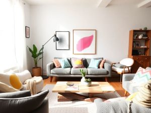 Interior modern cu decor DIY și atmosferă primitoare.