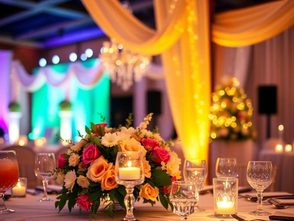 Cum să alegi decorațiunile perfecte pentru evenimente: idei inspirate 1 Decorațiuni elegante pentru evenimente festive, lumini calde